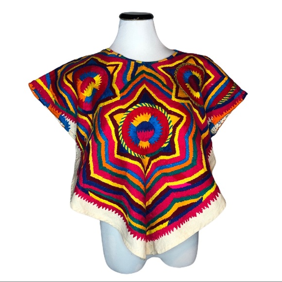 Sweaters - Handmade woven Boho / hippie reversible poncho